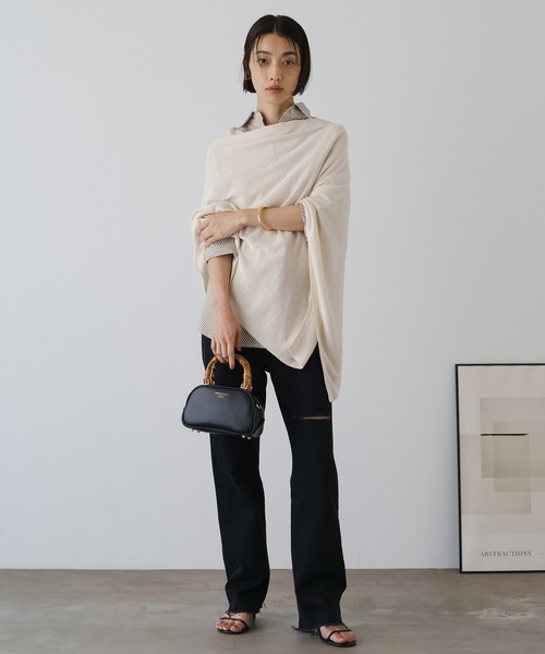 「LOUNGEDRESS」 ポンチョ FREE ブラック レディース_画像5