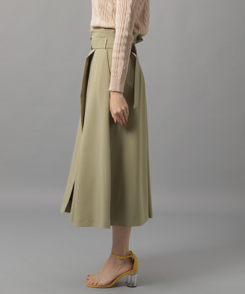 「Andemiu」 フレアスカート SMALL カーキ レディース_画像3