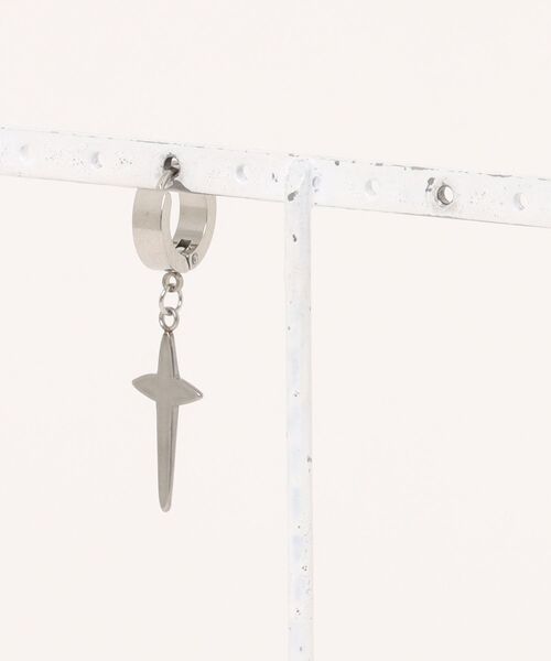 MONOCHROME ピアス Sharp Star Silver Hoop Earrings / シャープスター