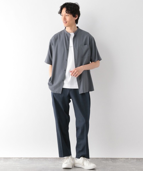 「GLOBAL WORK」 半袖シャツ MEDIUM ブルー メンズ_画像3