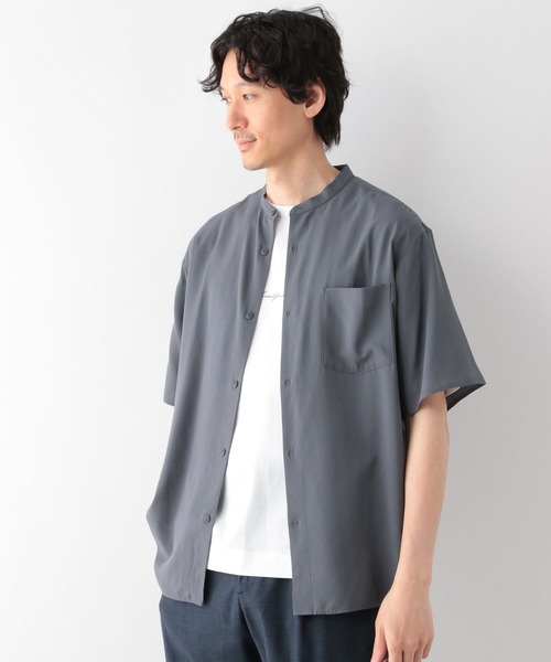 「GLOBAL WORK」 半袖シャツ MEDIUM ブルー メンズ_画像4