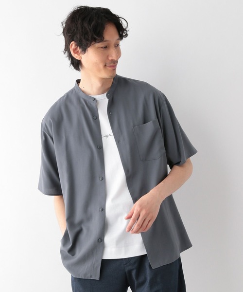 「GLOBAL WORK」 半袖シャツ MEDIUM ブルー メンズ_画像5