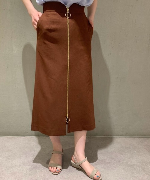 「BABYLONE」 タイトスカート 38inch ライトグリーン レディース_画像2