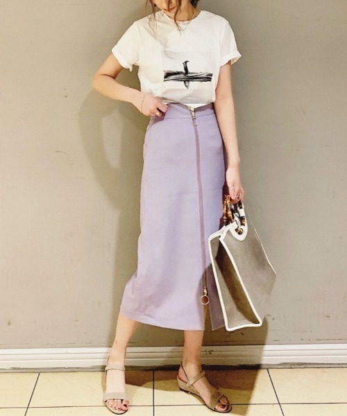 「BABYLONE」 タイトスカート 38inch ライトグリーン レディース_画像5