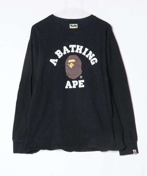 a bathing ape 長袖 A BATHING APE（アベイシングエイプ） 長袖Tシャツ X-LARGE ブラック