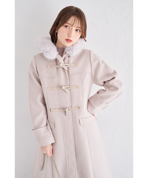 tocco closet ポンチョコート　グレイッシュピンク tocco closet（トッコ クローゼット） ダッフルコート M ピンク