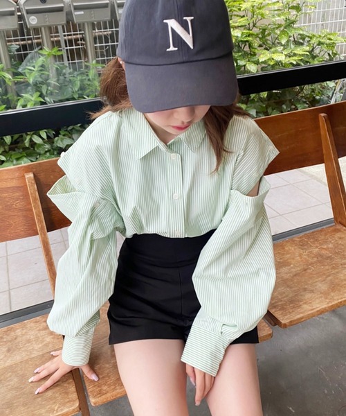 「one after another NICE CLAUP」 長袖シャツ FREE ホワイト レディースの画像3