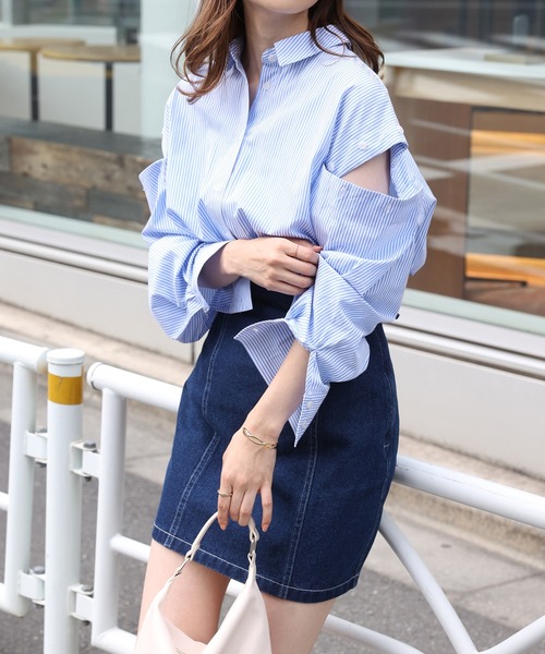 「one after another NICE CLAUP」 長袖シャツ FREE ホワイト レディースの画像6