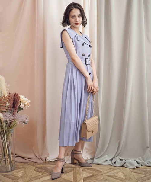 「NOELA」 ノースリーブワンピース M ベージュ レディースの画像