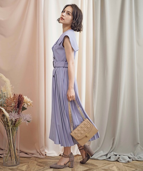 「NOELA」 ノースリーブワンピース M ベージュ レディースの画像