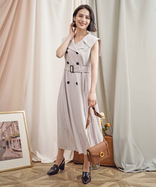 「NOELA」 ノースリーブワンピース M ベージュ レディースの画像