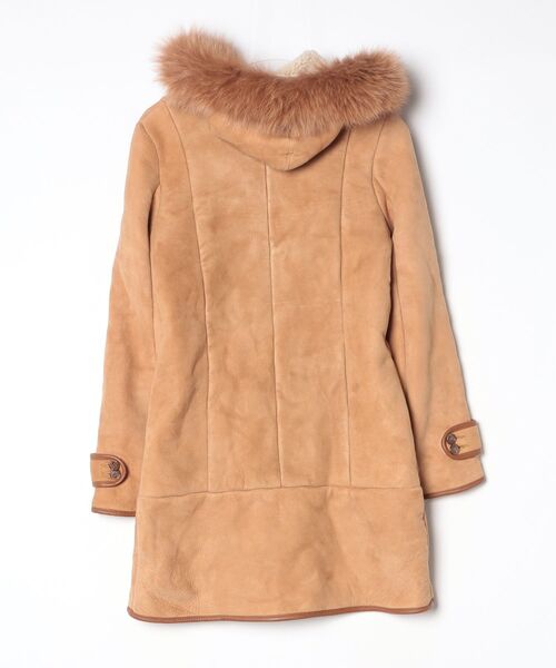 「ENCHANTEMENT」 ムートンコート 38 ブラウン レディース_画像2