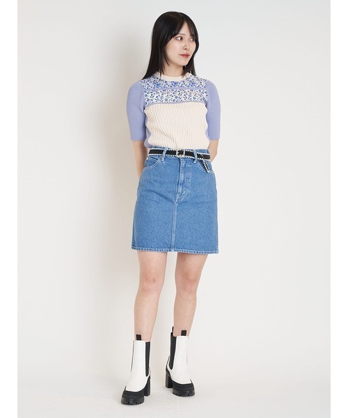 「FURFUR」 半袖ニット ONE SIZE ホワイト レディース_画像8