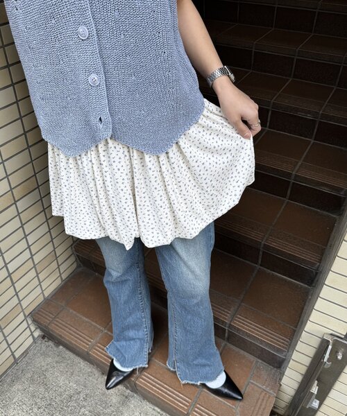「HELLO.SANFRANCISCO」 ミニスカート ONE SIZE ネイビー レディース_画像3