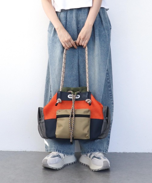 OUTDOOR RISLEY メッシュポケット付きトートバッグ Cepica（セピカ） トートバッグ 「RISLEY×OUTDOOR PRODUCT」メッシュ