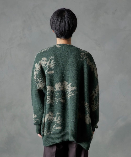 「Nilway」 ニットカーディガン LARGE グレー メンズ_画像5