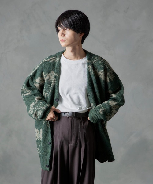 「Nilway」 ニットカーディガン LARGE グレー メンズ_画像9