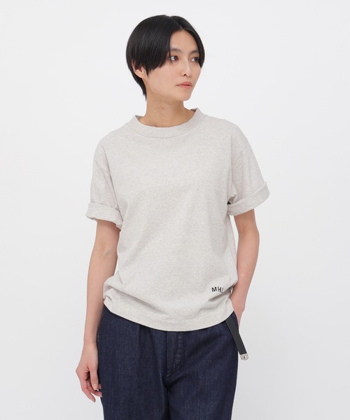MHL.（エムエイチエル） tシャツ UPCYCLED COTTON JERSEY レディース