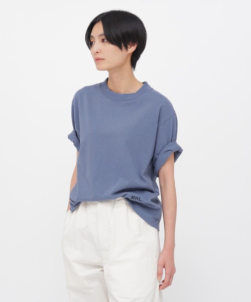 MHL.（エムエイチエル） tシャツ UPCYCLED COTTON JERSEY レディース