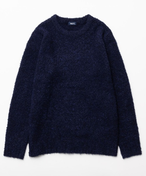 「NAVY」 長袖ニット X-LARGE チャコールグレー メンズ_画像5