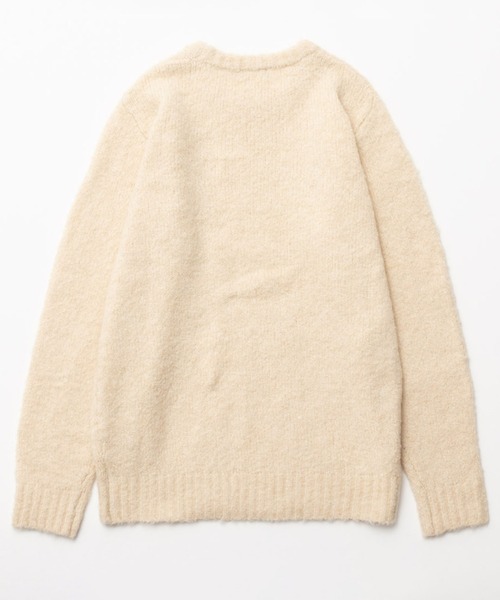 「NAVY」 長袖ニット X-LARGE チャコールグレー メンズ_画像6