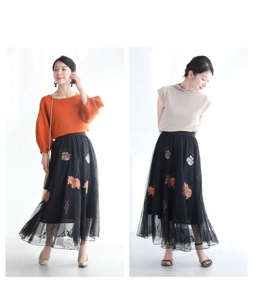 「CAWAII」 「V・I・A・N・T・E」ロングスカート FREE ブラック レディース_画像8