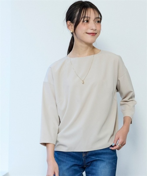 「nissen」 「SMILELAND」7分袖ブラウス 3L オフホワイト レディース_画像6