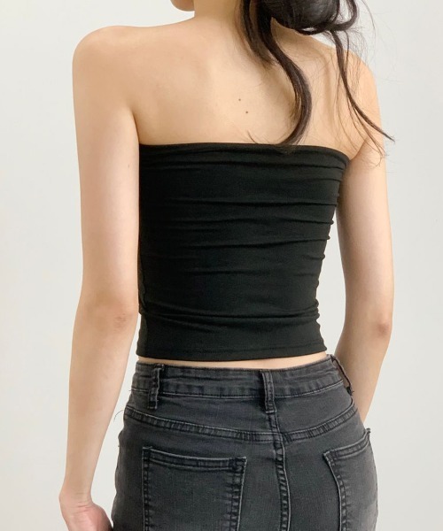 Emilie チューブトップ ベアトップ ショート ベアトップ チューブ