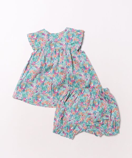 セットアップ 「ベビー」リバティプリントチュニックパンツセット キッズ 子供服の画像