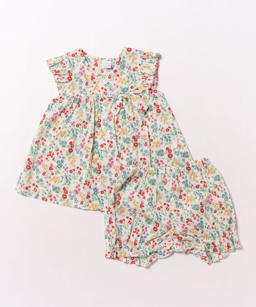 セットアップ 「ベビー」リバティプリントチュニックパンツセット キッズ 子供服の画像