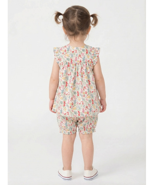 セットアップ 「ベビー」リバティプリントチュニックパンツセット キッズ 子供服の画像