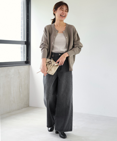 「JOURNAL STANDARD relume」 デニムパンツ 36 チャコールグレー レディースの画像