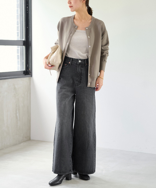 「JOURNAL STANDARD relume」 デニムパンツ 36 チャコールグレー レディースの画像