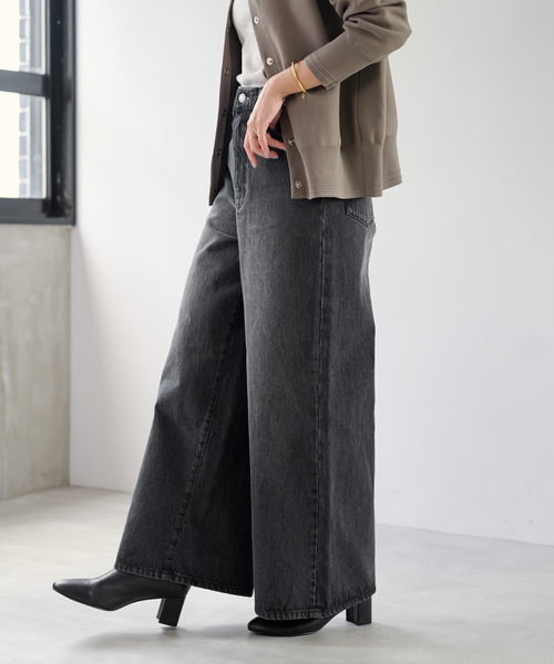「JOURNAL STANDARD relume」 デニムパンツ 36 チャコールグレー レディースの画像