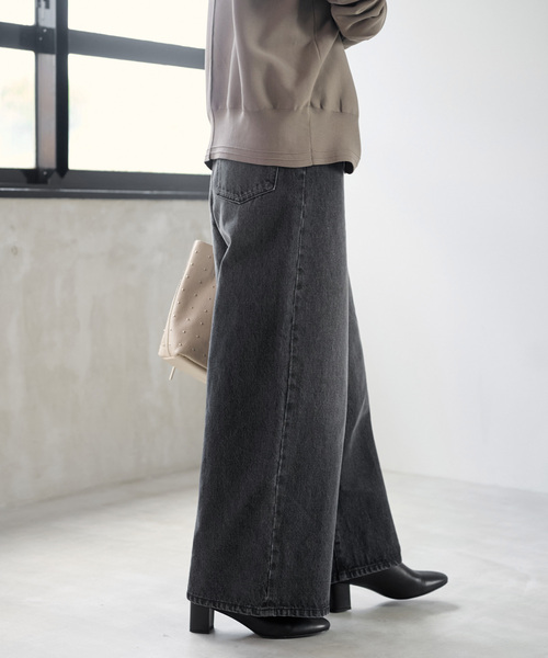 「JOURNAL STANDARD relume」 デニムパンツ 36 チャコールグレー レディースの画像
