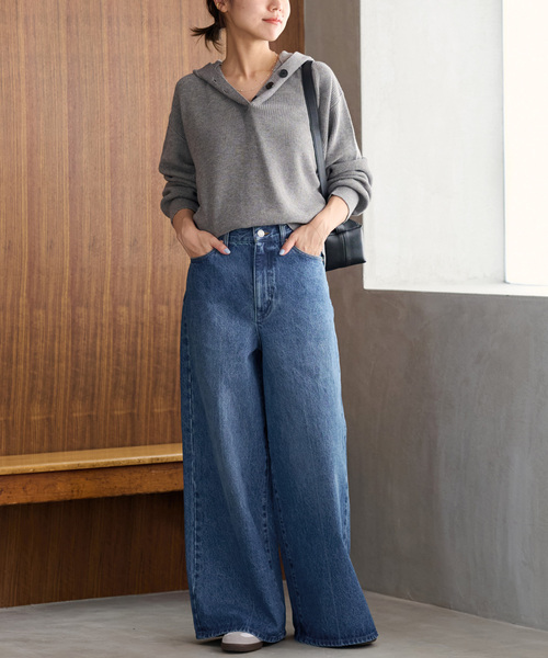 「JOURNAL STANDARD relume」 デニムパンツ 36 チャコールグレー レディースの画像