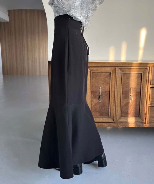 「one after another NICE CLAUP」 ロングスカート LARGE ブラック レディース_画像4