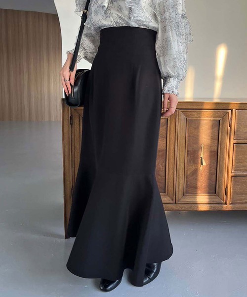 「one after another NICE CLAUP」 ロングスカート LARGE ブラック レディース_画像5