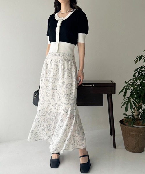 「one after another NICE CLAUP」 ロングスカート LARGE ブラック レディース_画像8