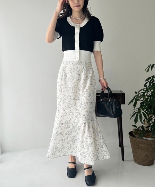 「one after another NICE CLAUP」 ロングスカート LARGE ブラック レディース_画像9