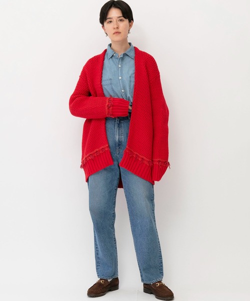 「Johnbull」 ニットカーディガン MEDIUM ナチュラル レディース_画像4