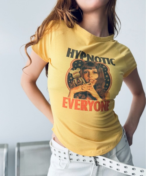 Y2K SYNAPSE FACTORY tシャツ 半袖 「Y2Kガール」ピタTシャツ