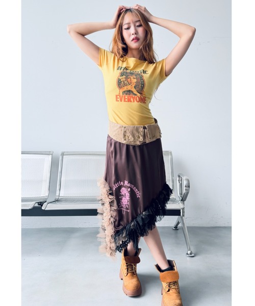 Y2K SYNAPSE FACTORY tシャツ 半袖 「Y2Kガール」ピタTシャツ