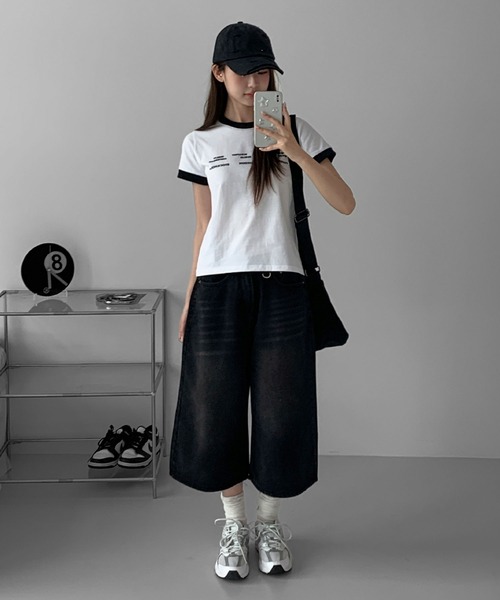 「UNE MANSION」 半袖Tシャツ FREE レッド レディース_画像3