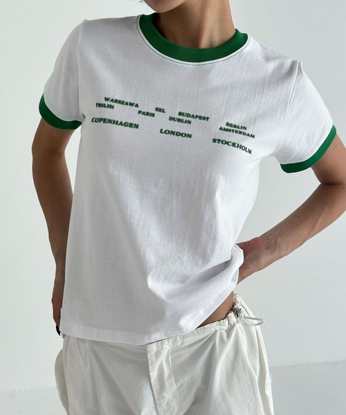 「UNE MANSION」 半袖Tシャツ FREE レッド レディース_画像7