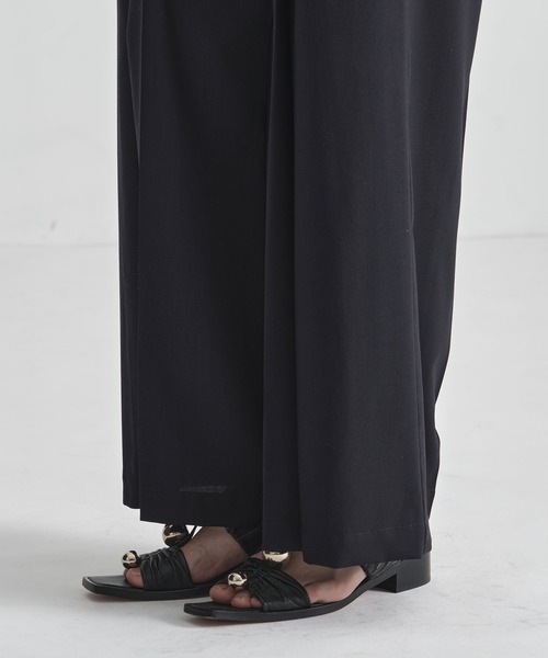 ワイドパンツ パンツ 「THE TOKYO/ザトウキョウ」Front Zip Tuck Pants/フロントジップタックパンツ/ワイドストレートパンツの画像