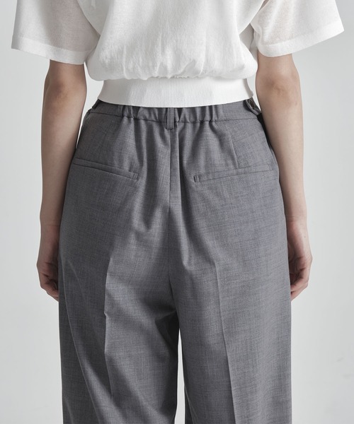 ワイドパンツ パンツ 「THE TOKYO/ザトウキョウ」Front Zip Tuck Pants/フロントジップタックパンツ/ワイドストレートパンツの画像