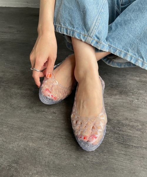 「meduse」 フラットパンプス 38 ゴールド レディース_画像4