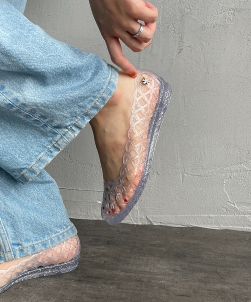 「meduse」 フラットパンプス 38 ゴールド レディース_画像6