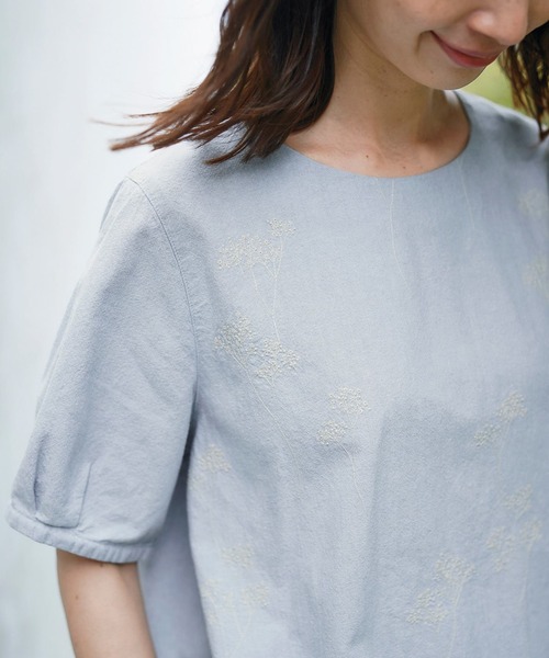 「Sunny clouds」 7分袖ブラウス X-LARGE ブルー系その他 レディース_画像7